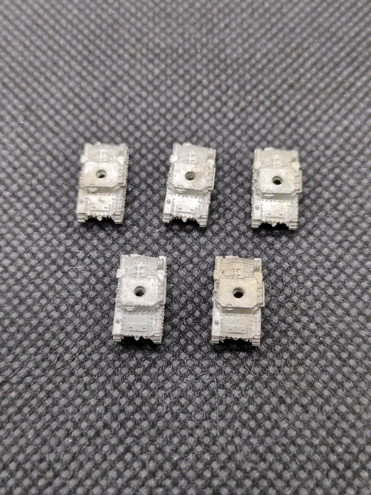 (5) WWII Micro Armour Tank Hull Metal Miniature Bits 1/285 Scale - $7.42