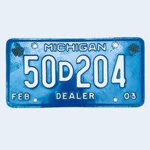 2003 United States Michigan Base Dealer License Plate 50D204 - £13.23 GBP