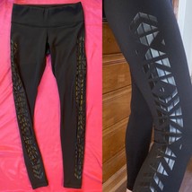 Lululemon Wunder Under Aztec Print Side Panel Full On Luon Legging 6 Pants Black - £50.64 GBP