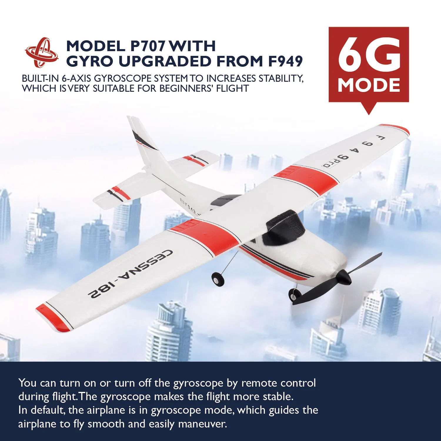 2.4G 3D6G 3Ch RC Airplane Fixed Wing Plane Outdoor Toys Drone RTF  Digital Servo - £54.65 GBP+