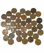 1919 Lincoln Wheat Cent Copper Coin Collection One Penny Lot of 39 - €4,35 EUR