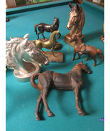 Brass Horse Figurine Head Horse, Door Stopper Horse, Saddle Horse Pick One - $63.62 CAD+