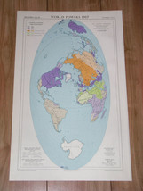 1958 Vintage Map Of The World Military Pacts Alliances Nato Seato Warsaw Pact Un - £21.94 GBP