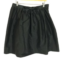 NWT Womens Size 4 LL Bean Black Pure Silk Bow Accent Knee-Length Skirt - £25.43 GBP
