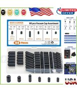 6 Size Assorted Rubber Vacuum Caps - 80-Piece Kit for Automotive &amp; DIY Use - $245.43 MXN