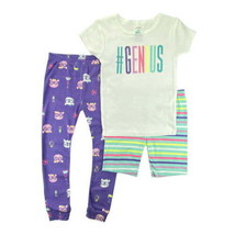 allbrand365 designer Girls Or Boys 3 Piece Cotton Pajama Set Size 3T,Genius - £19.46 GBP