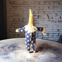 Vintage 20” Primitive Moon and Stars Gnome Folk Wool Quilted Stuffed Toy... - $27.22 CAD