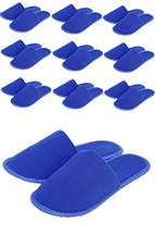 Chochili Blue 10 Pairs Fabric Packed Terry Cotton Disposable Hotel Slippers for  - £16.94 GBP