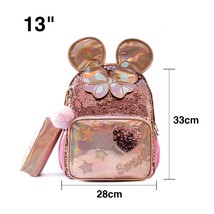 School Bags for Girls School Backpack 13&quot; 16&quot; Champagne Sequins  School Supplies - £75.88 GBP