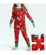Wondershop 2 Piece Sleep Set Toddler 2T Red Dino Holiday Christmas Pajam... - $166.78 MXN