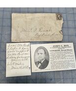 John C Box Congressional Campaign Card With Envelope And Card Signed By ... - $18.26 CAD
