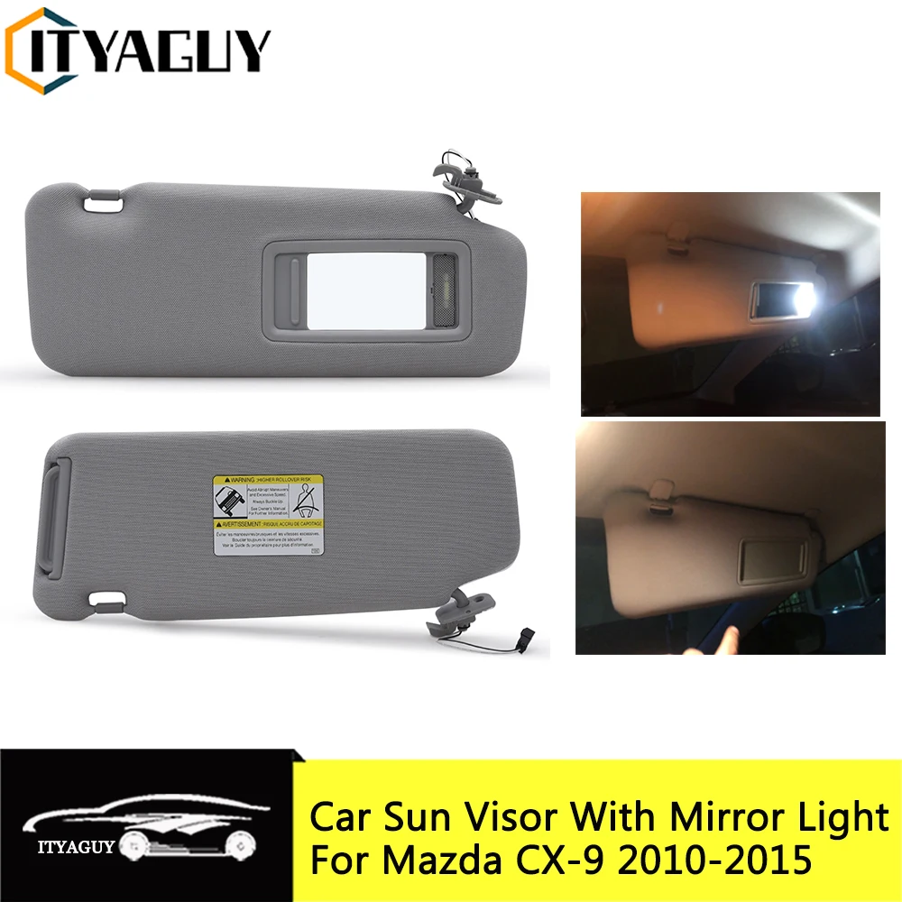 Left right side sun visor with mirror and light for mazda cx9 cx 9 2010 2011 thumb200