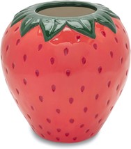 Bando Strawberry Fields Decorative Ceramic Vase, Retro Kitchen/Office Accent - £31.42 GBP