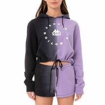 Kappa Authentic Kepulauan Black Violet People In Motion Cropped Hoodie L... - €29,19 EUR