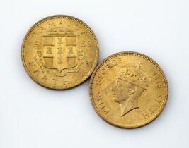Lote De 2 Farthings De Jamaica De 1952 En Condición BU KM #33 - $59.00