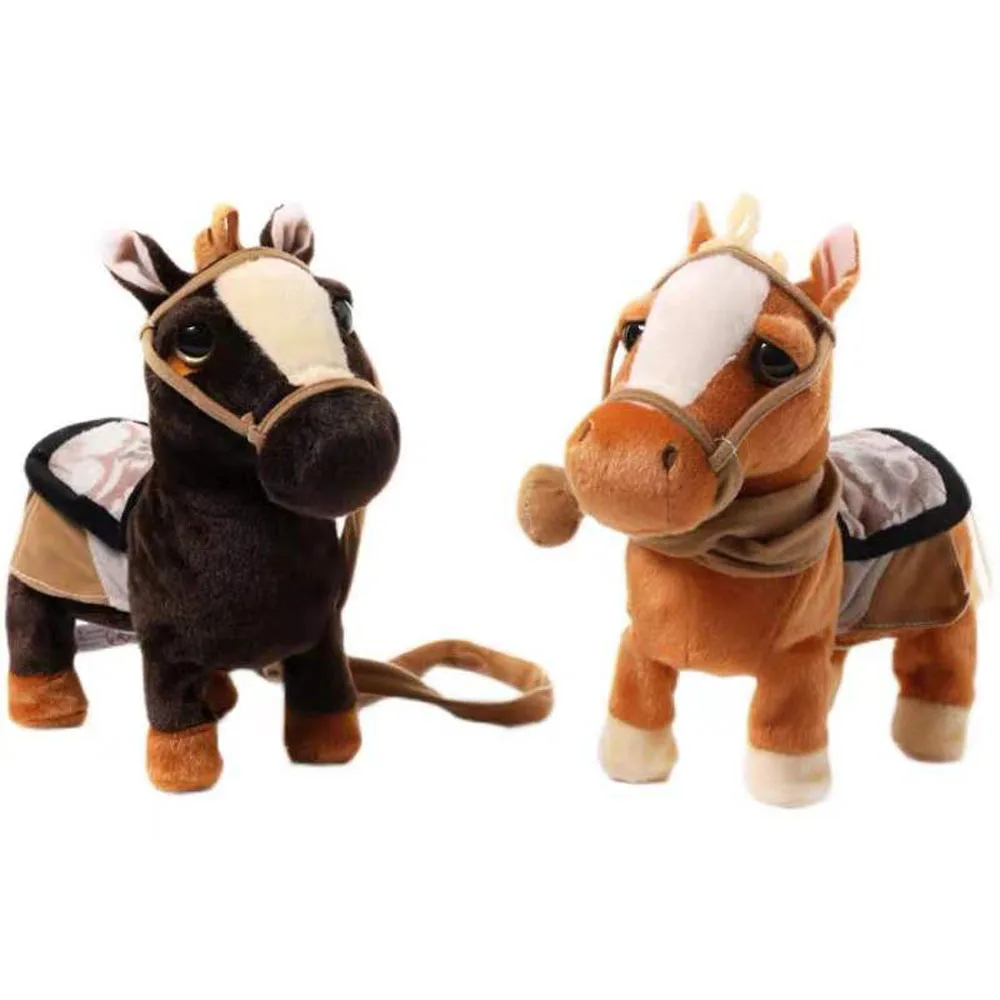 New Electric Plush Pony Toy Leash Controled Electronic Horse Plush Interactive - £29.52 GBP