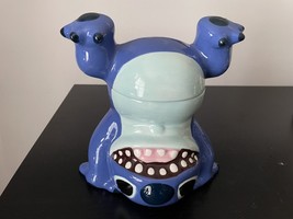 Disney Lilo &amp; Stitch Handstand Upside Down Ceramic Cookie Jar Canister - £68.48 GBP