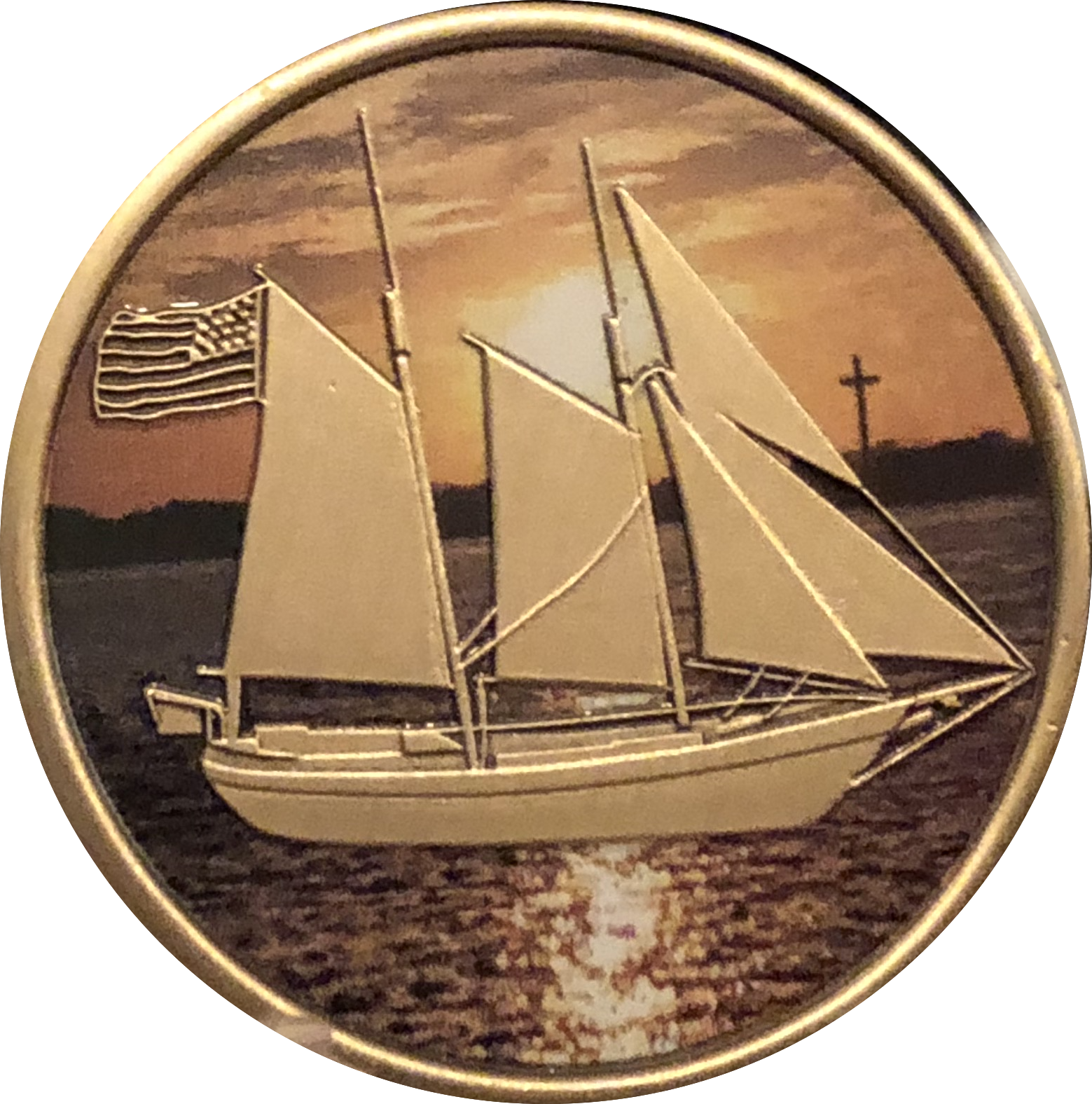 Sailing We Can't Control The Wind We Can Only Adjust Our Sails Color Medallion
