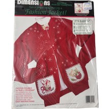 Dimensions Festive Felines Iron-On Transfer Kit Holiday Fashion 1992 Cat... - $10.79