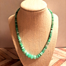 Jay King Chrysoprase Graduated Aqua Rondelle Bead 18&quot; Necklace New In Box - £106.61 GBP