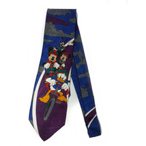 DISNEY men&#39;s dress graphic tie MICKEY polyester 3.75&quot; wide 57&quot; long  - £11.41 GBP