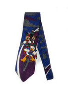 DISNEY men&#39;s dress graphic tie MICKEY polyester 3.75&quot; wide 57&quot; long  - £11.55 GBP