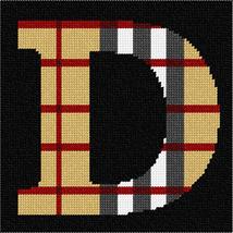 Pepita Needlepoint Canvas: Letter D Camel Tartan, 7&quot; x 7&quot; - £39.96 GBP+