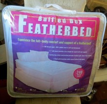 Baffle Box Goose Down Feathers comforter Featherbed 100% Cotton Full size 54x75&quot; - £97.15 GBP