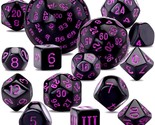 15 Pieces Complete Polyhedral Dice Set D3-D100 Game Dice Set With A Leat... - £15.95 GBP