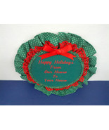 Vintage handmade  embroidery hoop decor happy holidays from our house to... - $27.16 CAD
