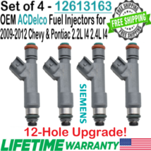 Genuine ACDelco 4Pcs 12-Hole Upgrade Fuel Injectors for 2010 Pontiac G6 ... - $84.64