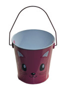 Adorable Animal Lover Party Bunny Favor Tin Pail Candy Holder 4 Inches - £9.96 GBP