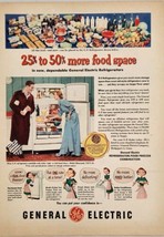 1951 Print Ad GE General Electric Refrigerator-Freezers More Space Bridgeport,CT - £13.63 GBP