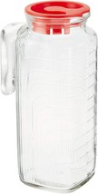 Bormioli Rocco Gelo 40.5 ounces Glass Jug - BPA Free Red Lid, Made in Italy - $34.82