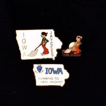 Vintage Iowa Jaycees State Pins Lot of 3 - $25.37