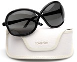 New TOM FORD Bettina TF1068 01A Black Sunglasses 68-15-115mm B56mm Italy - £167.91 GBP