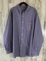 Campus Specialties Mens LSU Tigers Button Down Shirt Size XXL Purple Check  - $19.77
