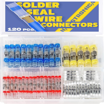 120PCS Solder Seal Wire Connectors,Marine Grade Heat Shrink Wire Connect... - £11.56 GBP