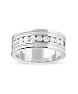 Authenticity Guarantee 
14K White Gold 1.10 Ct Round Diamond Men&#39;s Weddi... - $2,619.99