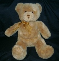 16&quot; Vintage Brown Tan Gund Stuffed Animal Plush Tender Teddy 6415 Bear W/ Bow - £22.75 GBP