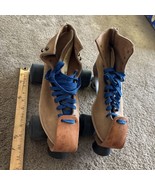 VTG Tan Suede Roller Skates Riedell  Sz 8 Road Skate Sure Grip Aerobic - $149.31 CAD