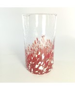 St. Nicholas Square Hand Blown Red White Drinking Glasses Vintage Jolly ... - $16.00