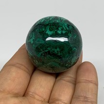 105.8g, 1.5&quot;(39mm), Natural Solid Malachite Sphere Gemstone @Congo, B32787 - £67.10 GBP