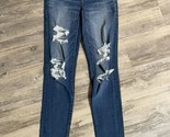 American Eagle Next Level Stretch Womens Size 2 Long Distressed Jegging - £9.32 GBP