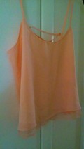 Derek Heart Juniors L/Orange color Polyester Lining Tank Top Cami S     ... - $6.99