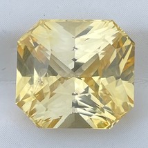 100% Natural Earth Mine Unheated 12.26 Cts Yellow Sapphire Radiant Ceylon Loose  - £7,855.23 GBP