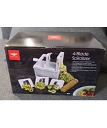New in the Box Paderno 4-Blade Veggie Spiralizer White Series Model A498... - $440.07 MXN