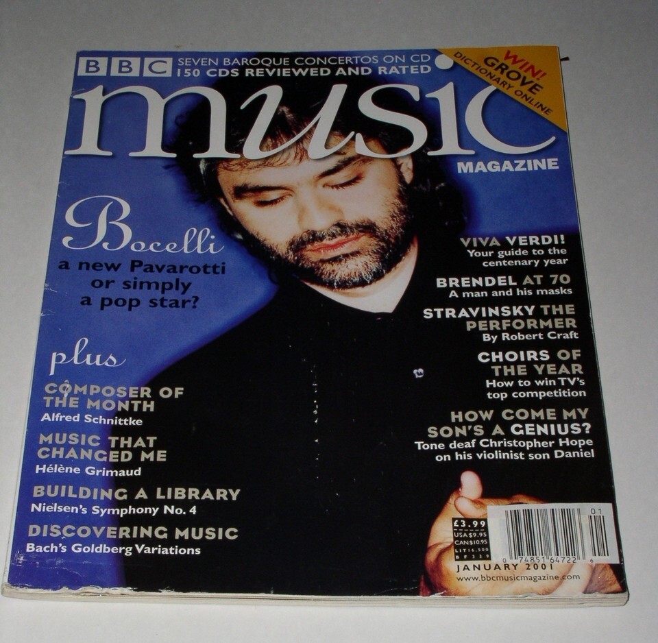 Andrea Bocelli BBC Music Magazine Vintage 2001 - $29.99