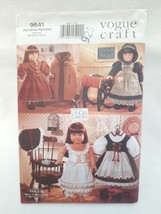 Vogue Doll Collection Sewing Pattern 9641 Early American Doll Clothes Sk... - $10.84