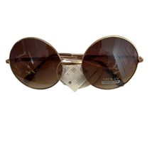 Unbranded Round Circle Sunglasses John Lennon Style Classic Unisex Gold Frames - $6.91